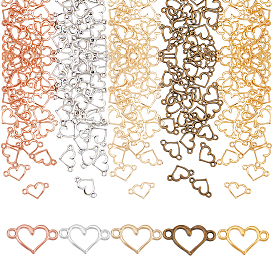 150шт 5 цвета сплава полый соединитель подвески, сердце