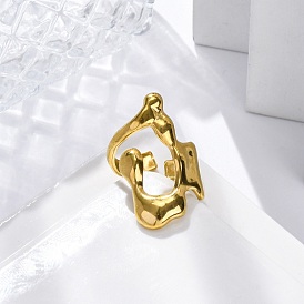 Нерегулярные 304 открытые манжеты из нержавеющей стали для женщин