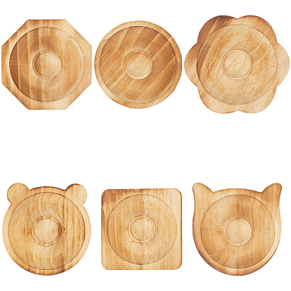 6 шт. 6 стили бук деревянный ювелирный браслет кольцо дисплей держатель лоток