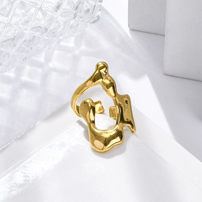 Нерегулярные 304 открытые манжеты из нержавеющей стали для женщин