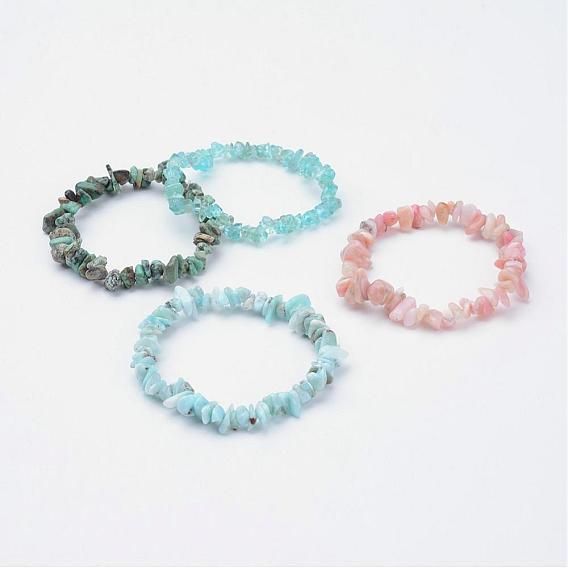 Natural Gemstone Beaded Stretch Bracelets