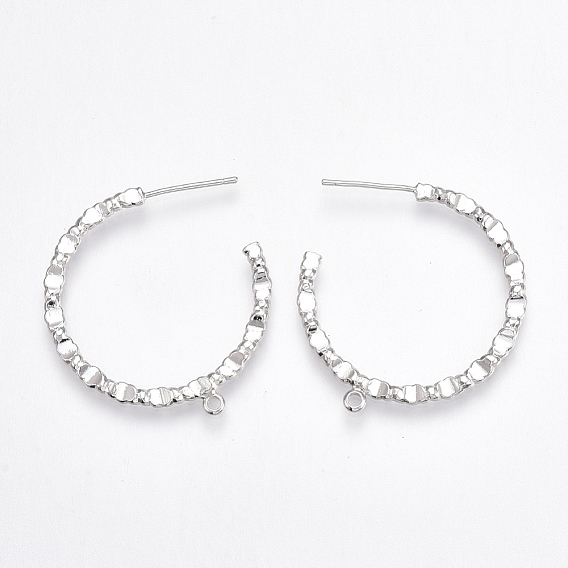 Изделия из латуни, серьги-кольца, с петлей, без никеля 