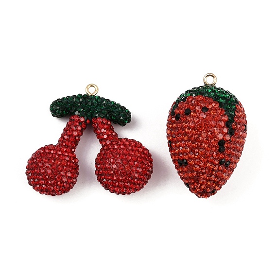 Подвески из сплава глины со стразами