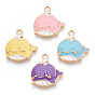 Pendentifs en alliage de zinc respectueux de l'environnement, avec l'émail, sans cadmium et sans nickel et sans plomb, forme de baleine, or et de lumière