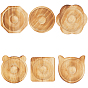 6 шт. 6 стили бук деревянный ювелирный браслет кольцо дисплей держатель лоток