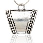 DIY Scarf Pendant Tibetan Style Alloy Tube Bails, Loop Bails, Large Bail Beads, Tube, 35.5x34x14mm, Hole: 5mm, Inner Diameter: 13x26mm