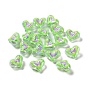 Valentine's Day Transparent Acrylic Beads, with Enamel, Heart