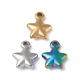 304 Stainless Steel Charms, Star Charm