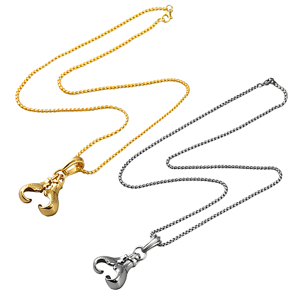 2 шт. 2 цвета нержавеющая сталь боксерская перчатка кулон коробка цепочка ожерелье для мужчин