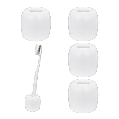 Porcelain Electric Toothbrush Holder, White