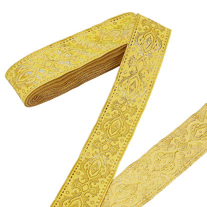 Винтажная жаккардовая лента из полиэстера, плетеная лента с вышивкой, для аксессуаров для одежды