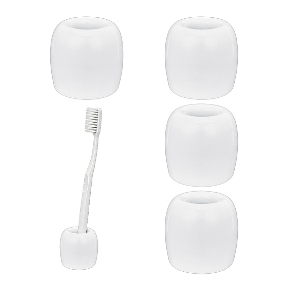 Porcelain Electric Toothbrush Holder, White