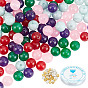 Diy schmuck machen Kit, einschließlich natürlich gefärbter Malaysia-Jade-Perlen, Eisen Strass Spacer Perlen, Elastische Kordel Kristallschnur Kristall Faden