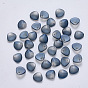 Spray Painted Glass Charms, AB Color Plated, Frosted, Petaline