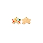Zinc Alloy Charms, with Emanel, Rainbow