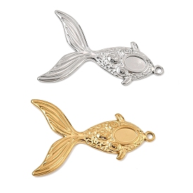 304 Stainless Steel Pendants, Fish Charms