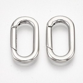304 Stainless Steel Spring Gate Rings, Oval Rings