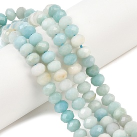 Натуральный цветок амазонитовые бусины пряди, рондель, граненые