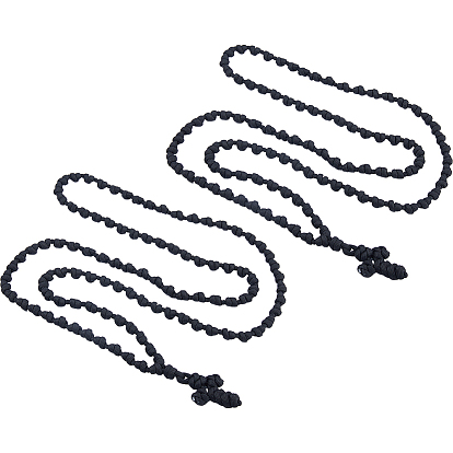 2шт. полиэстерные плетеные шнурки, подвески в виде крестов, молитвенные ожерелья