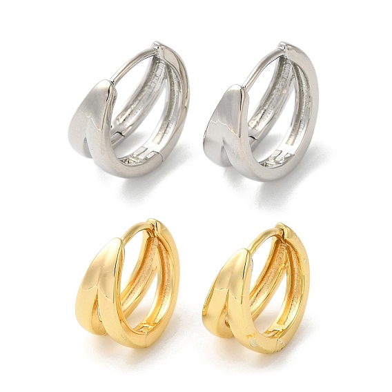 Серьги из латуни с покрытием стойки, долговечный, без свинца и без кадмия, сплит серьги