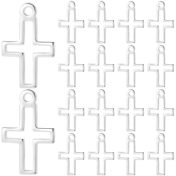 100шт. латунные маленькие крестики-подвески, долговечный