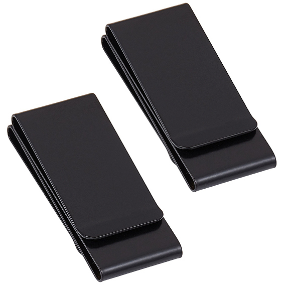 2шт. зажимы для денег из нержавеющей стали, прямоугольные