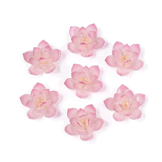 Heat Shrink Acrylic Bead Caps, Multi-Petal Flower