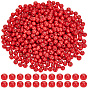 600Pcs Dyed Natural Wood Beads, Round, Lead Free