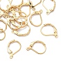 SHEGRACE Brass Leverback Earring Findings, with Loops, Cadmium Free & Nickel Free & Lead Free, Long-Lasting Plated