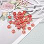 2 Sets 2 Styles Golden Plated Alloy Enamel Charms, Enamelled Sequins, Flat Round