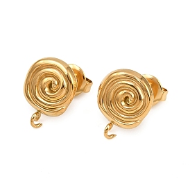 304 Выводы серьги из нержавеющей стали шпилька, ионное покрытие (ip), плоско-круглые