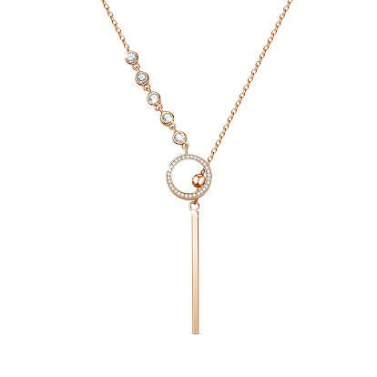 925 Sterling Silver Pendant Necklaces, with Grade AAA Cubic Zirconia and Cable Chains