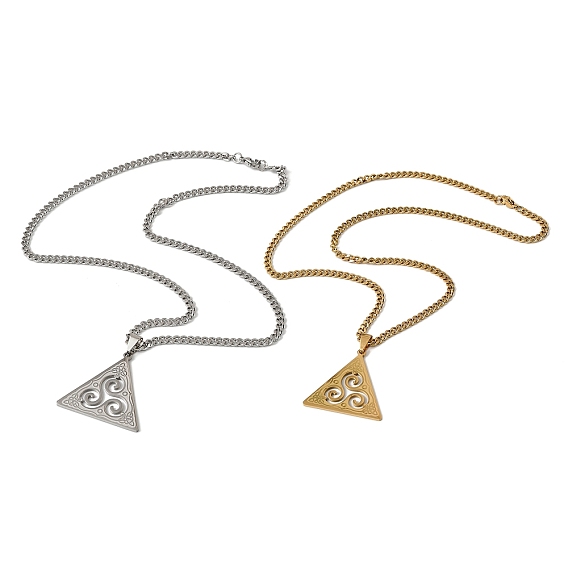 201 ожерелья из нержавеющей стали с подвеской в виде викинга трискелион для женщин и мужчин