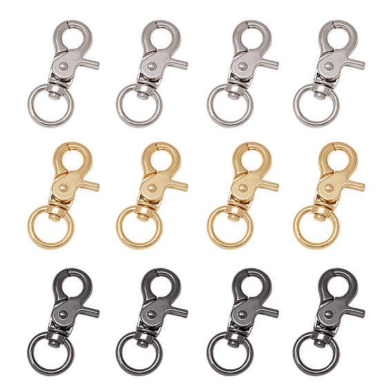 Zinc Alloy Swivel Lobster Claw Clasps, Swivel Snap Hook