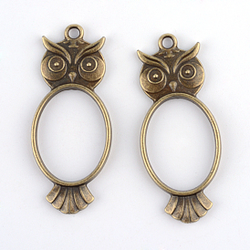 Стойки из нержавеющей стали, для diy уф смолы, эпоксидная смола, Прессованные цветочные украшения, без кадмия, без никеля и без свинца, 47x20x3.5 мм, отверстие : 2.5 мм