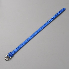 Браслет из искусственной кожи без рисунка с застежкой из сплава.