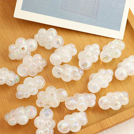 Mobile phone chain white cloud jewelry accessories diy phantom cloud beaded loose beads bracelet necklace material