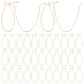 200шт. латунные серьги-кольца, почка, без свинца и без кадмия