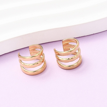 304 тройные серьги-каффы из нержавеющей стали в форме буквы С, ионное покрытие (ip)