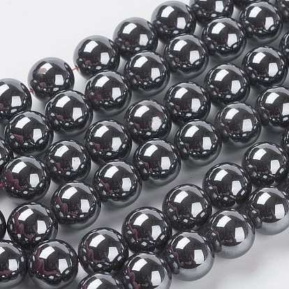 Non-Magnetic Synthetic Hematite Beads, AA Grade Round Beads