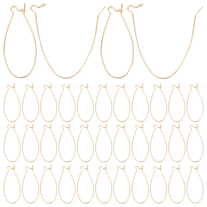 200шт. латунные серьги-кольца, почка, без свинца и без кадмия