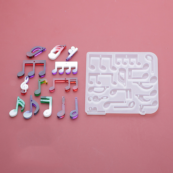 DIY Pendants Silicone Molds, for Wind Chime Making, For UV Resin Making, Jewelry Making, Musical Note