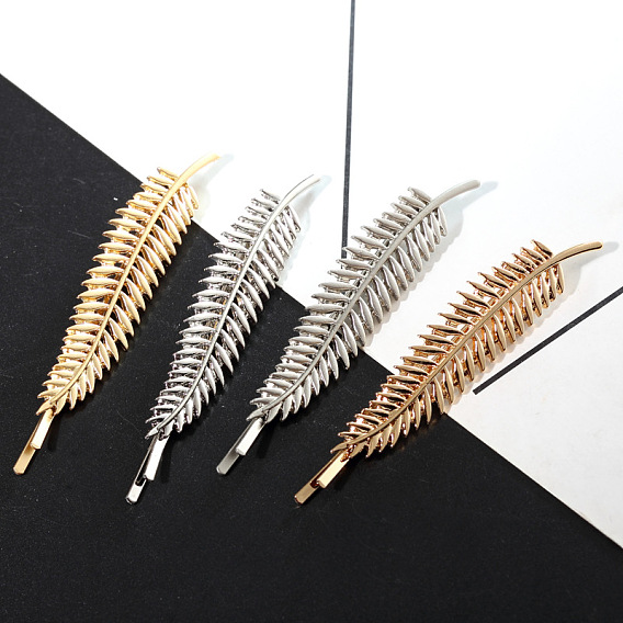 Alloy Hair Bobby Pins, Leaf