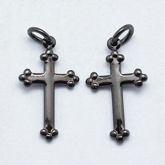 Латунные подвески, без свинца, без кадмии и без никеля, долговечный, крестик