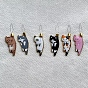 Cat Shaped Alloy Enamel Needle Threaders, Thread Guide Tools, with Iron Wire