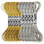 10 мотки 2 цвета 12 мулине для вышивания из металлизированного полиэстера, блестящие нитки для вышивки крестиком для рукоделия, ручная вышивка, браслеты дружбы плетеная веревка