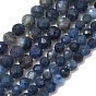 Natural Blue Pietersite Beads Strands, Round, Faceted