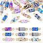 20Pcs Polymer Clay Column Links Connector Charms, with CCB Double Loops, Golden