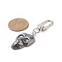 Alloy Pendant Decorations, with Alloy Swivel Clasps, for Keychain, Purse, Backpack, Skull & Butterfly & Rose & Skeleton