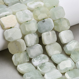 Новых природных нефрита нитей бисера, прямоугольные, граненые